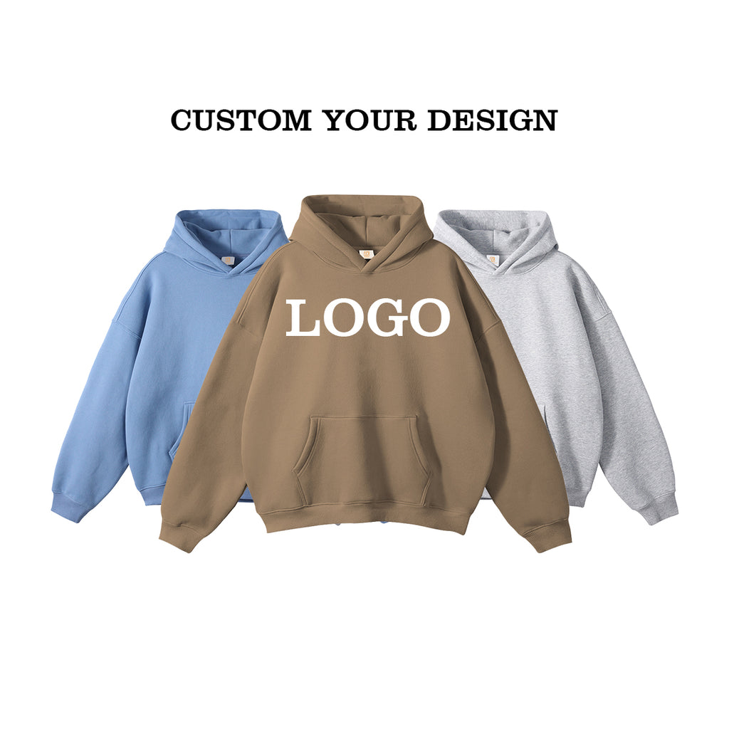 380g 100% Cotton Custom logo Hoodies Blank Pullover Multi Color Streetwear Distressed Embroidery Hoodies Unisex High Quality