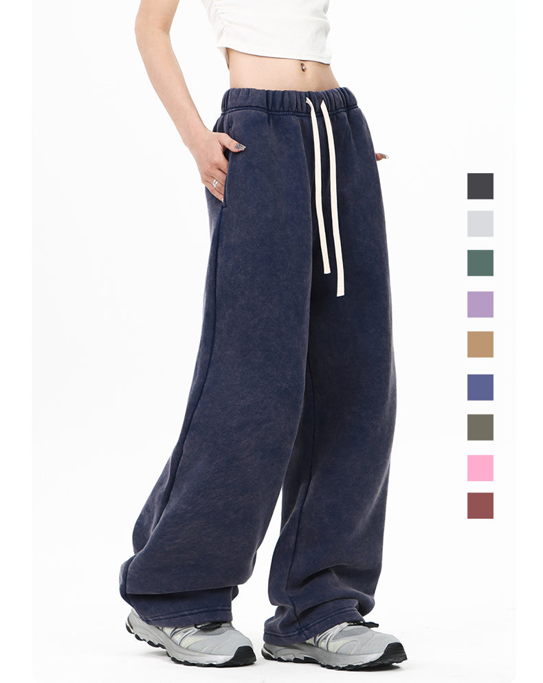 New Design Sweatpants Polyester/Cotton Wholesale High Quality Blank Washed Multi Color Fleece Unisex Fashion Sweatpants