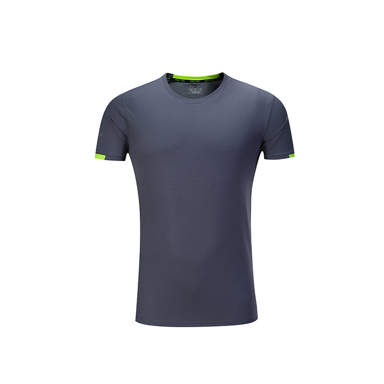 Oem Brand Summer t Shirt for Men High Quality Quick Drying Horizontal Stripe Jacquard Fabric Plain Tshirts for Printing