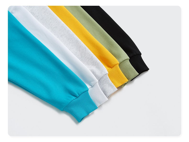 Wholesale Terry Pure Color High Quality Crop Top Versatile Sport Custom logo Heavyweight Printing Fashion Sweaters and Hoodie