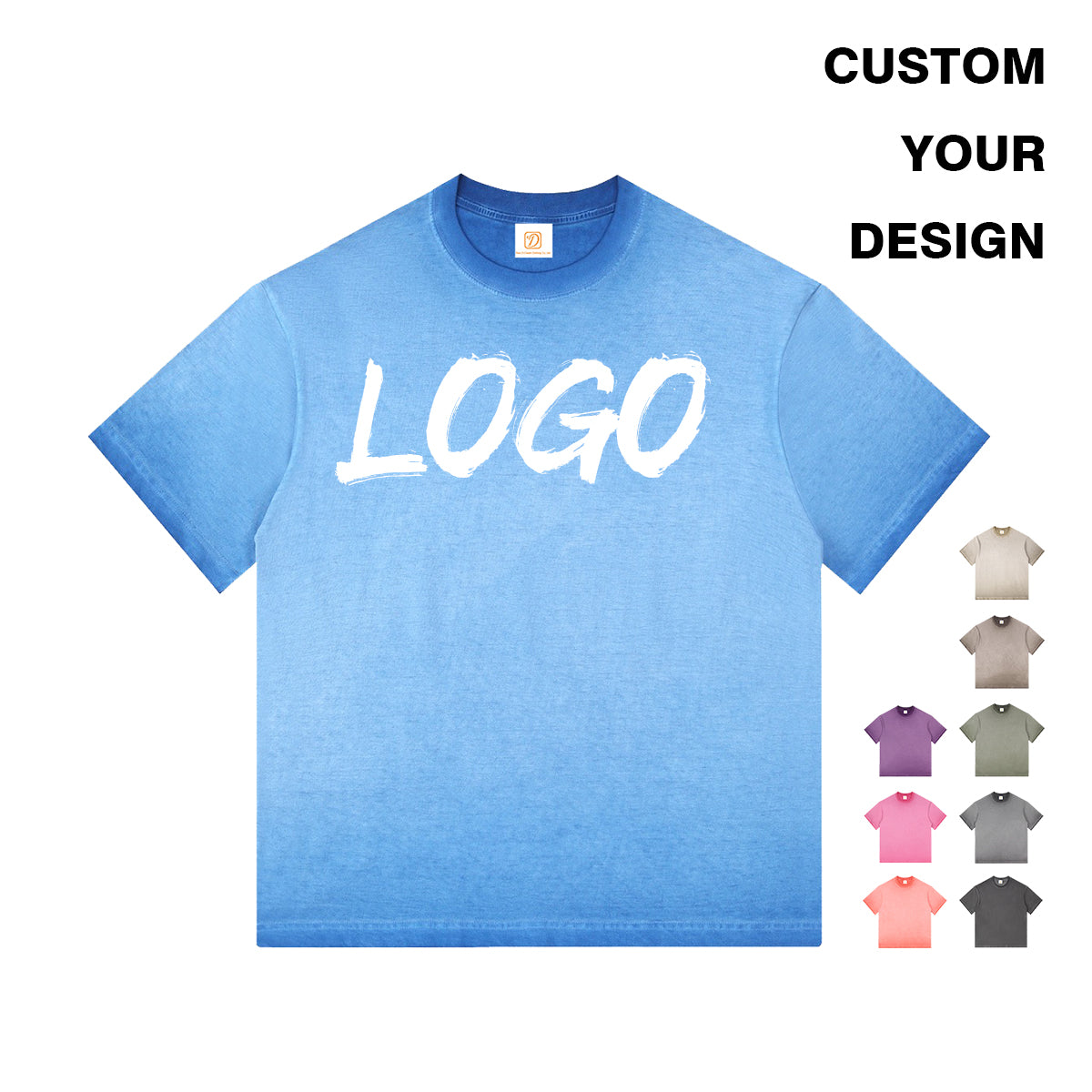 Custom Tshirt logo Vintage High Quality Acid Wash Heavy Cotton Drop Shoulder Blank Short Sleeve Screen Print t Plain t Shirt