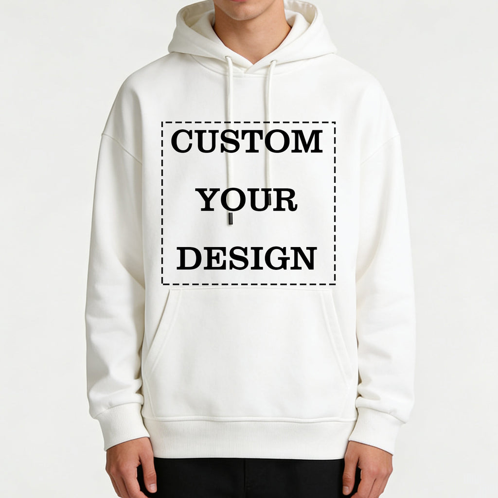 Wholesale Oversized Hoodies Custom Puff Printing High Quality Polyester/Cotton Blank Drop Shoulder Fashion Men's Hoodies
