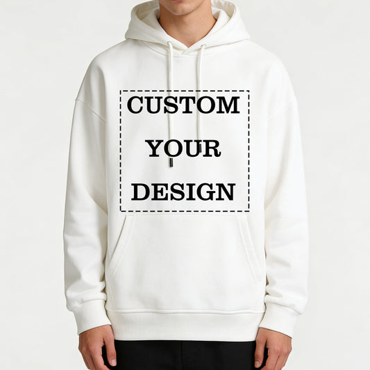 Wholesale Oversized Hoodies Custom Puff Printing High Quality Polyester/Cotton Blank Drop Shoulder Fashion Men's Hoodies