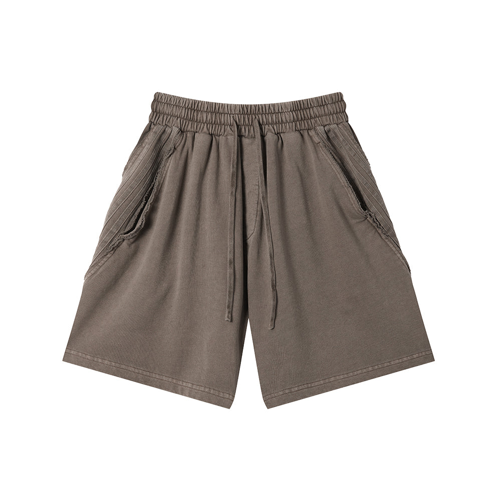 Men High QualityPure Cotton Washed Fabric Technique for Distressed Plaid Retro Shorts Loose Fitting Cotton Casual Brand Shorts