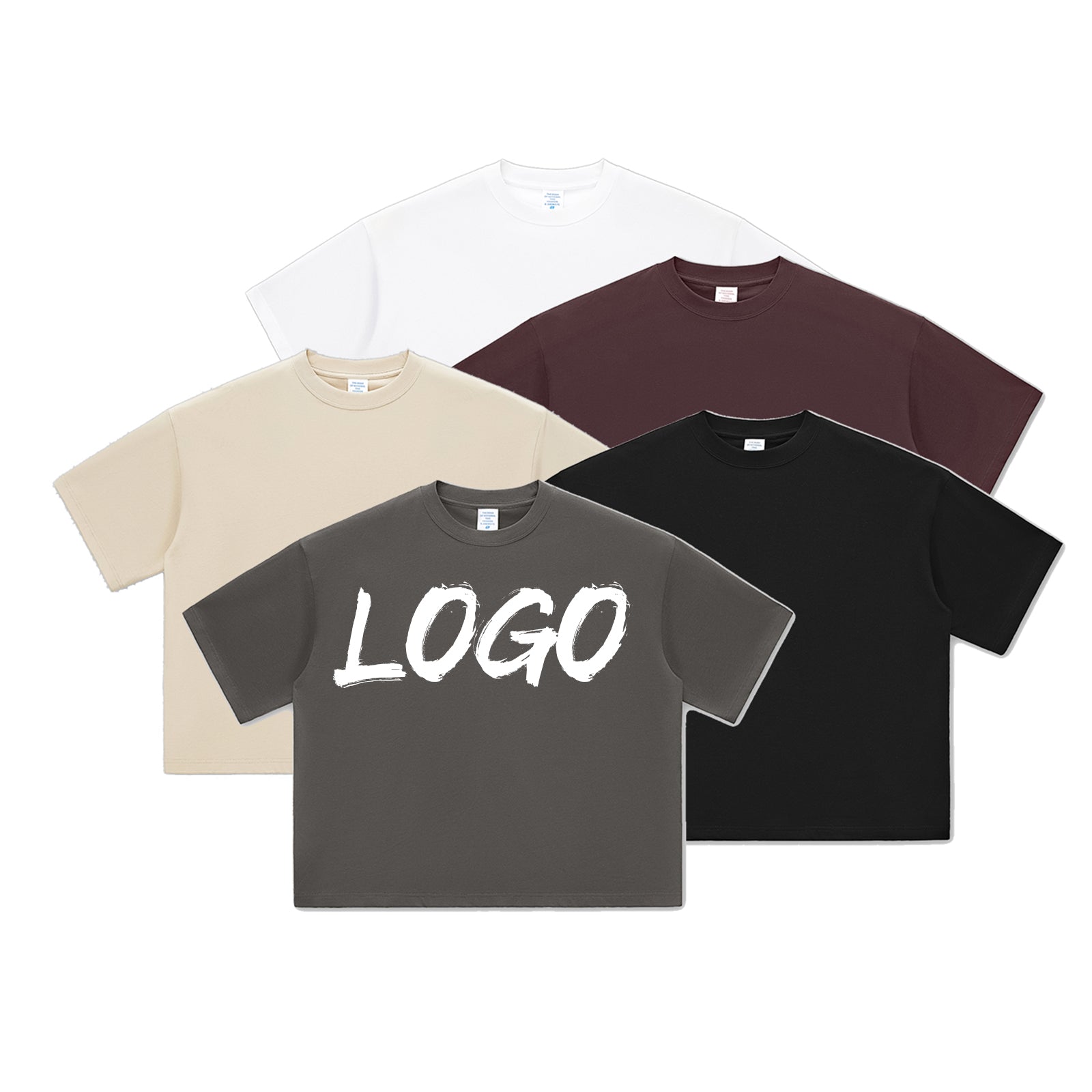 100% Cotton Custom Men's T-shirts Boxy High Quality Screen Printed 2026 New Style Fasion Round Neck Tshirt Printing Machine