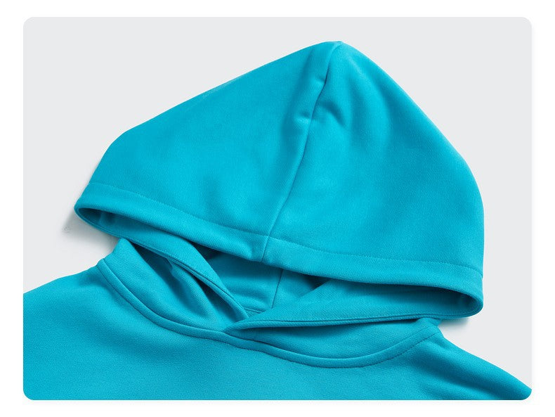 Wholesale Terry Pure Color High Quality Crop Top Versatile Sport Custom logo Heavyweight Printing Fashion Sweaters and Hoodie