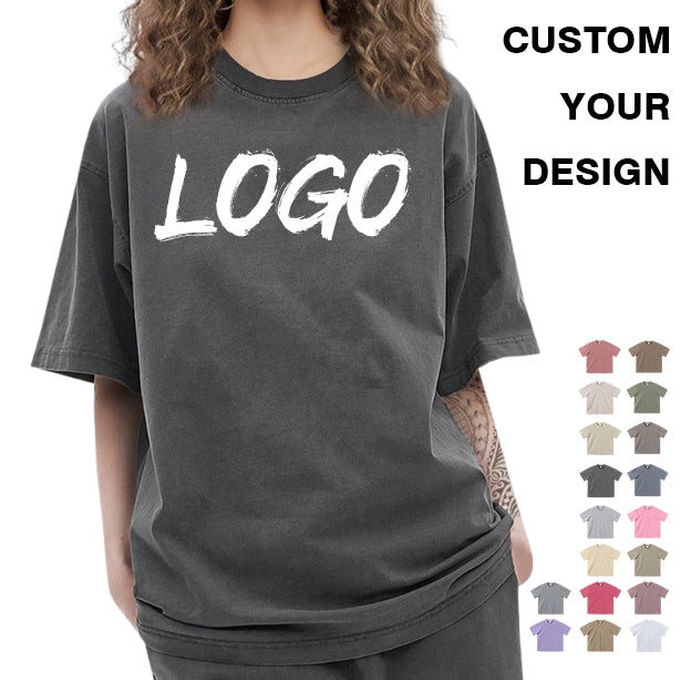 Custom Puff Printing Tshirt 2026 Summer New Style Fashionable Vintage Waxing Printing Acid Washe t Shirt for Men High Quality