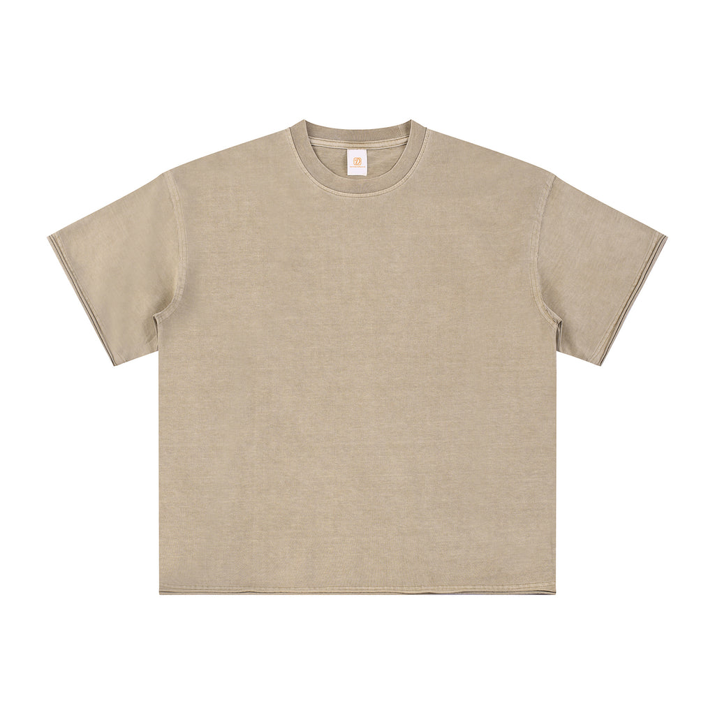 Men's T-shirts 100% Cotton Custom Batik Washed High Quality New Design Summer Short Sleeve Embroidery logo Plain t Shirt