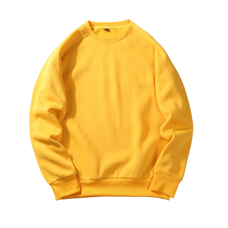 All Polyester Fiber Slanted Shoulder Fleece Pullover with Round Neck and Loose Fit Design Fall and Winter Style Men High Quality