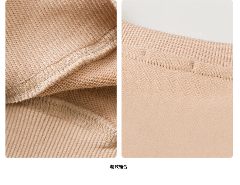 Heavy Cotton 310G Heavyweight Custom Pure Color Streetwear Long Sleeve Children's High Quality French Terry Custom logo Hoodie