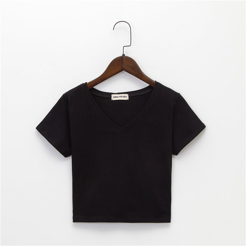 Custom Embroidered Tshirts Puff Printing Plain Blank Tshirts for Printing Cropped Crop Top Tshirts High Quality Basic Design