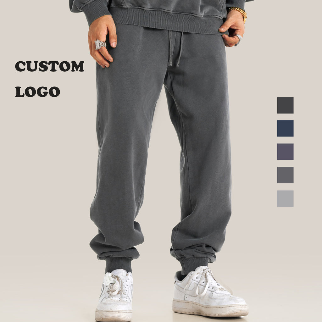 Manufacturer Sweatpants Washed Casual Custom Puff Printing High Quality Vintage Embroidery logo Design Wholesale Sweatpants