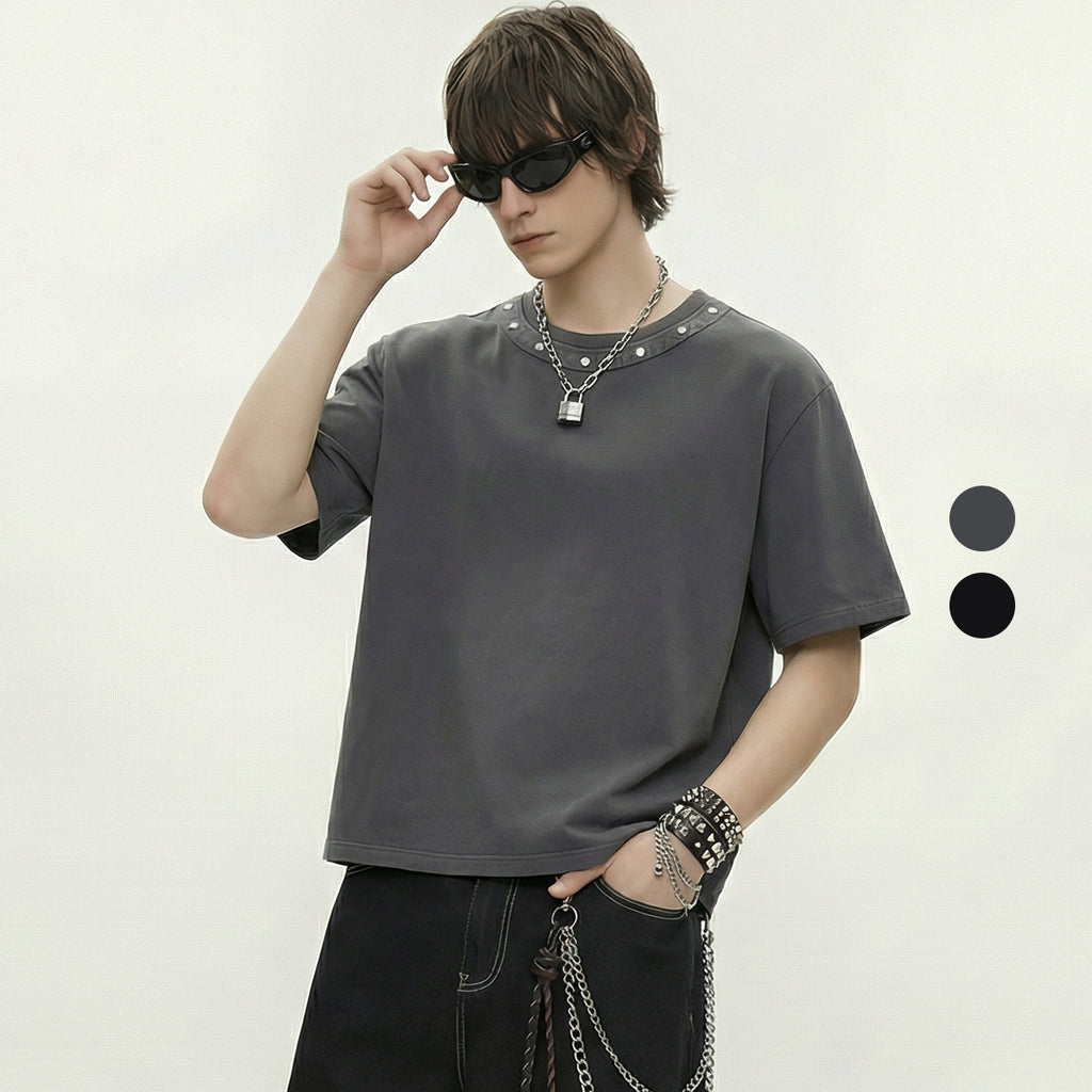 High Quality T-shirt 100% Cotton Summer Short Sleeve Custom Puff Printing Streetwear Boxy Fashion Wholesale Plain Men's T-shirts