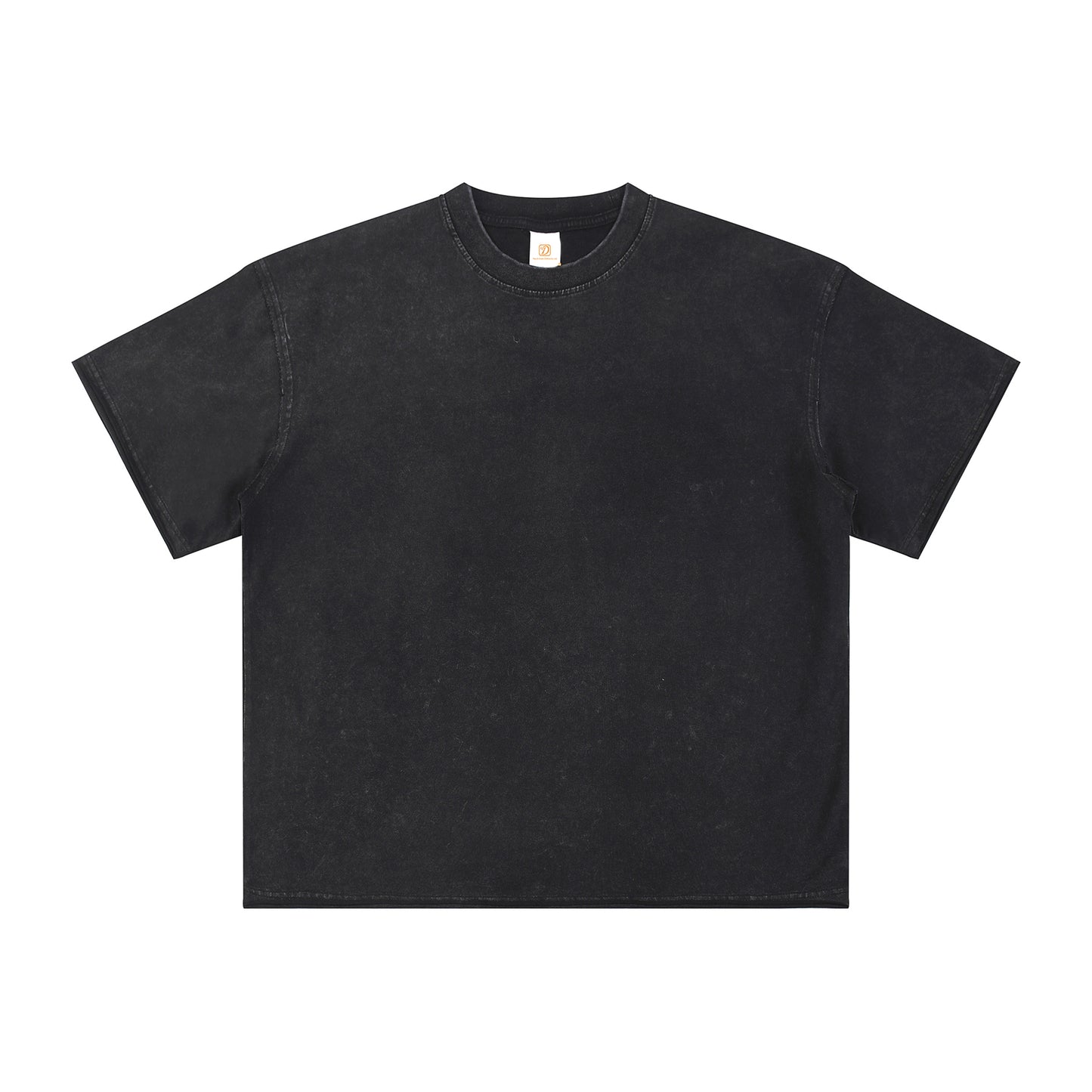 New Design Summer Batik Washed T-Shirt High Quality Men Raw Edge Loose Custom Puff Printing Round Neck Fashion Men's T-shirts