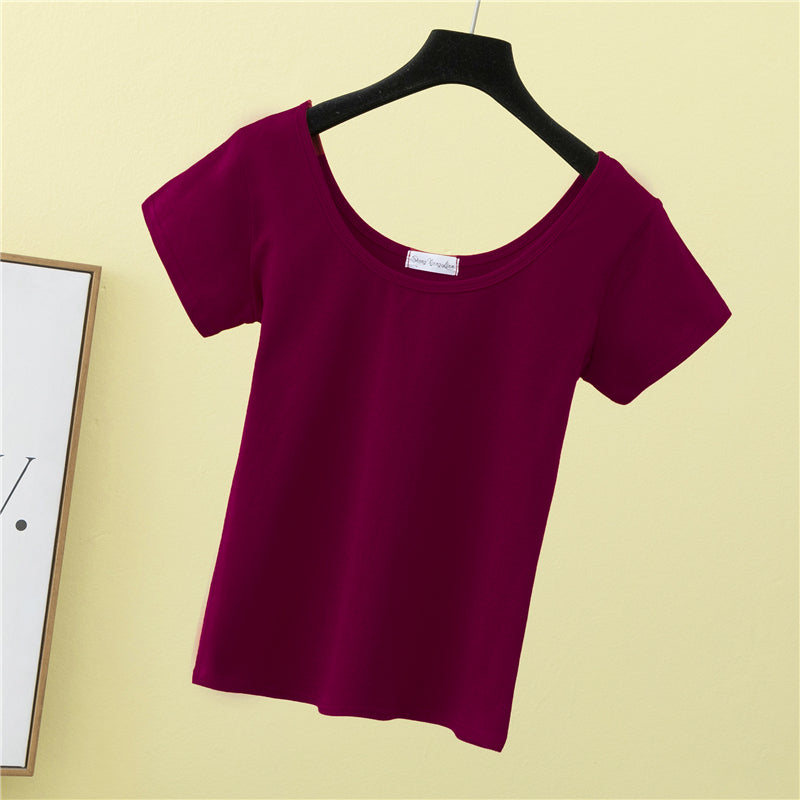 T-shirts Manufacturers Heavyweight Pure Color Custom Round Neck Short Slim Fit Blank High Quality T-shirts