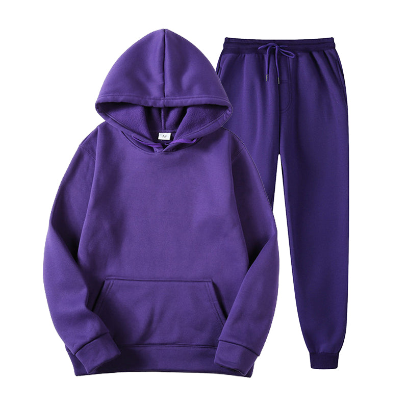 Winter Style 100%polyester Pullover Set Fit Model Suit Customized You Like Patterns Loose Fitting Casual Brand Vintage Suit
