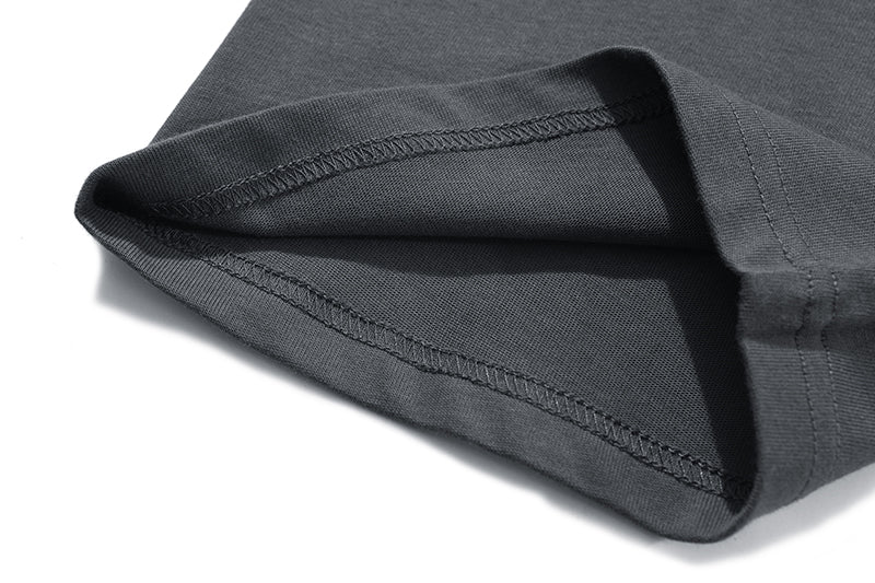 Custom Oversized Drop Shoulder Pure Color Heavy Cotton Streetwear Short Sleeve High Quality Round Neck Personalized T-shirt