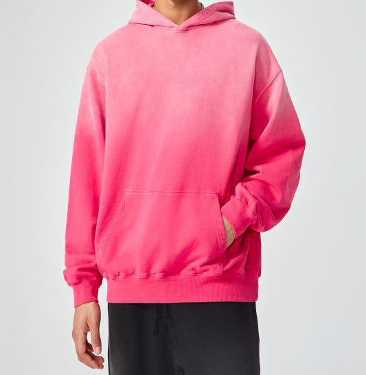 Wholesale Clothing Custom Puff Printing Essential  Unisex Heavy Weight Streetwear High Quality 100% Cotton Acid Wash Hoodies