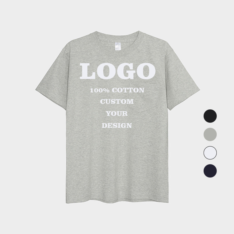 100% Cotton Wholesale Plain Tshirt High Quality Round Neck Custom logo Blank Summer Short Sleeve New Design Personalized T-shirt