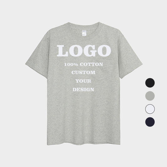100% Cotton Wholesale Plain Tshirt High Quality Round Neck Custom logo Blank Summer Short Sleeve New Design Personalized T-shirt