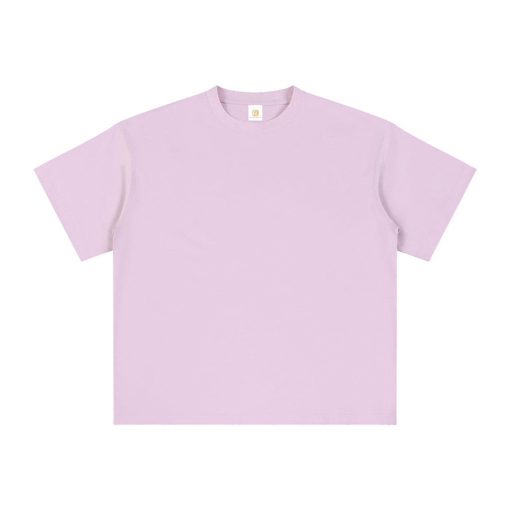 Men's T-shirts Ribbed Collar High Quality Custom logo Raw Edge Cool Touch O-neck Blank Streetwear Dtf Transfers for t Shirts