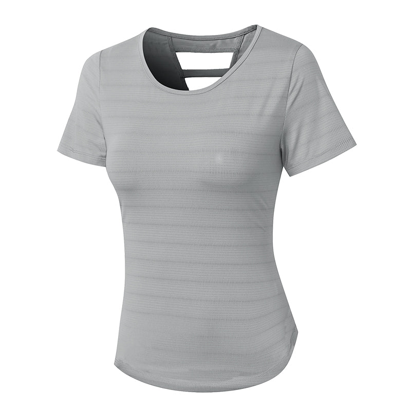 You Can Customize Your Favorite Pattern Women's Short Sleeve Cool and Breathable Fitness T Shirt Plain Tshirts for Printing