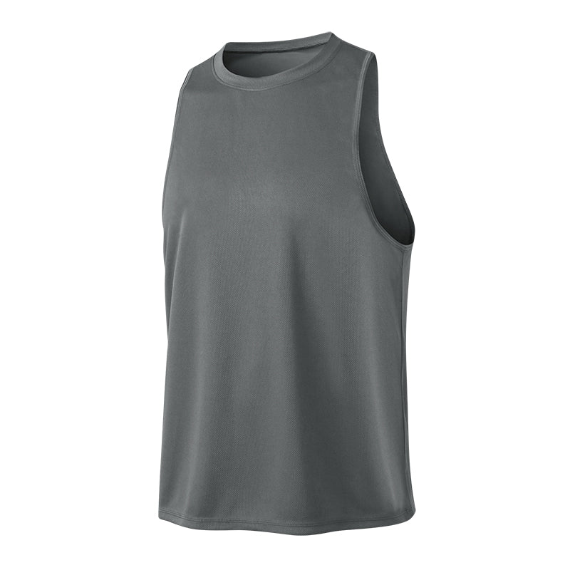 Men's T-shirts Sleeveless Breathable Quick-drying Polyester Streetwear Custom Round Neck High Qualit Heat Transfers for T-shirts