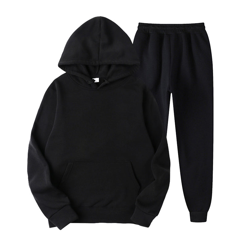 Streetwear Sweatpants and Hoodie Set Custom Blank Fleece Puff Printing Drop Shoulder High Quality Mens Hoodies and Sweatshirts