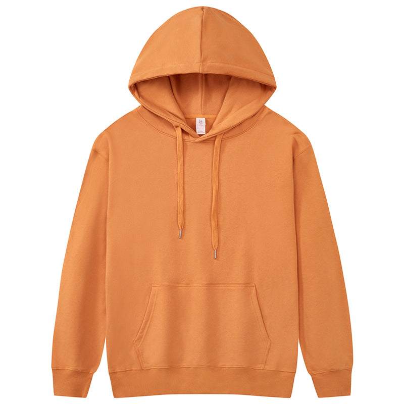 Wholesale Pure Cotton Loose Fitting Slightly Dropped Shoulder Hooded Pullover Hoodie Customize Your Own Exclusive Design