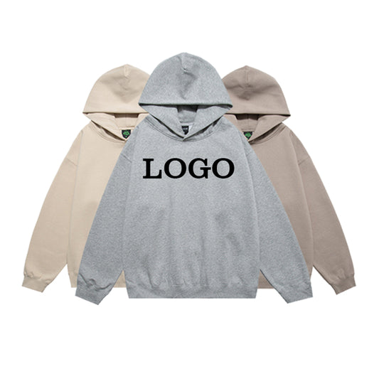 Wholesale Manufacturers Hoodies Streetwear Custom logo High Quality Loose Blank Pure Color Fleece Men's Hoodies & Sweatshirts