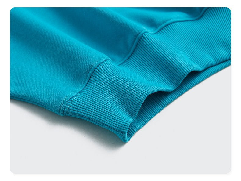 Wholesale Terry Pure Color High Quality Crop Top Versatile Sport Custom logo Heavyweight Printing Fashion Sweaters and Hoodie