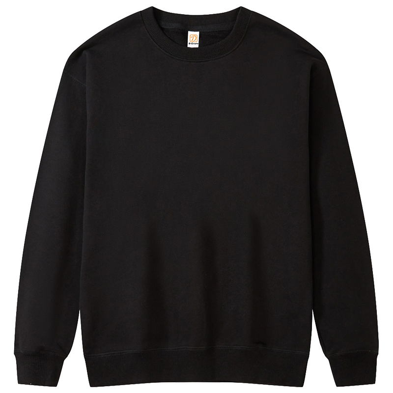 Hot Selling Custom Heavy Cotton Loose Round Neck Pure Color High Quality Drop Shoulder Long Sleeve Streetwear Heavyweight Hoodie