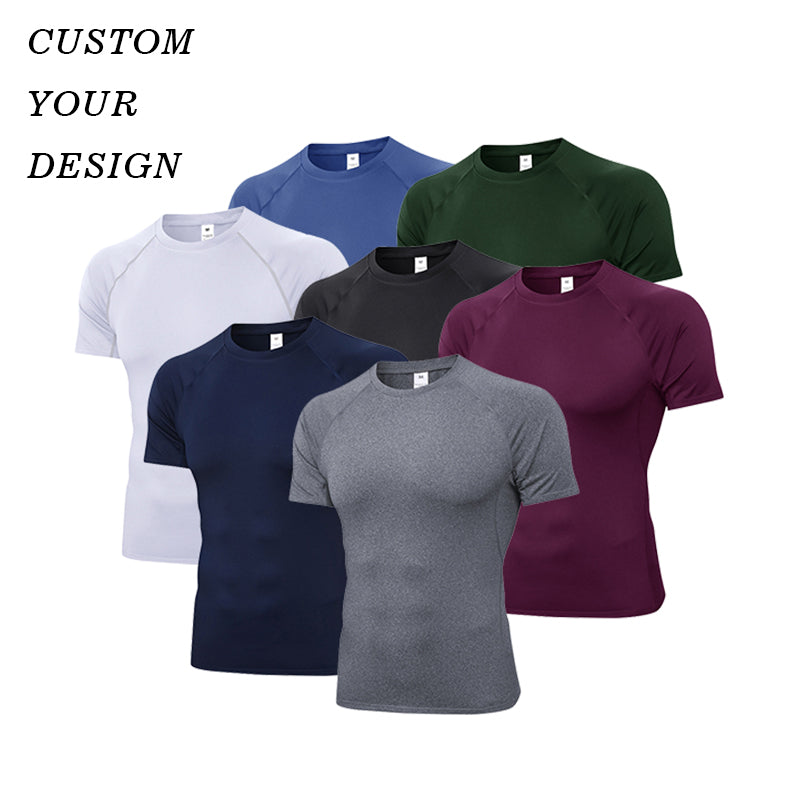 Custom Gym t Shirt Blank High Quality Sport High-elasticity Fitness Sweat-wicking Short Sleeve Personalized t Shirt for Men