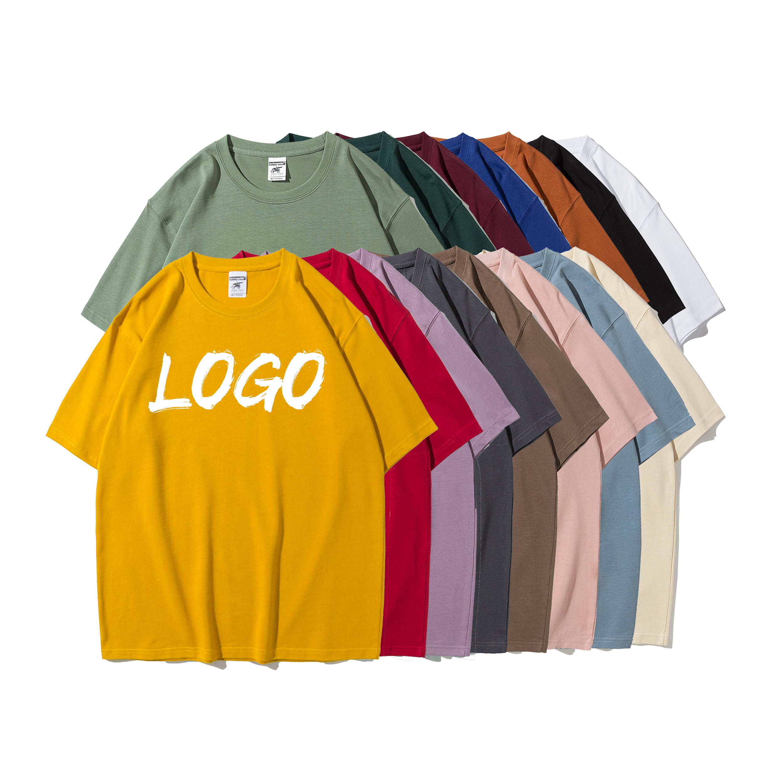 Hot Selling 2026 New Fashionable Tshirt Custom Multi Color High Quality Round Neck Black Drop Shoulder Streetwear Men's T-shirts