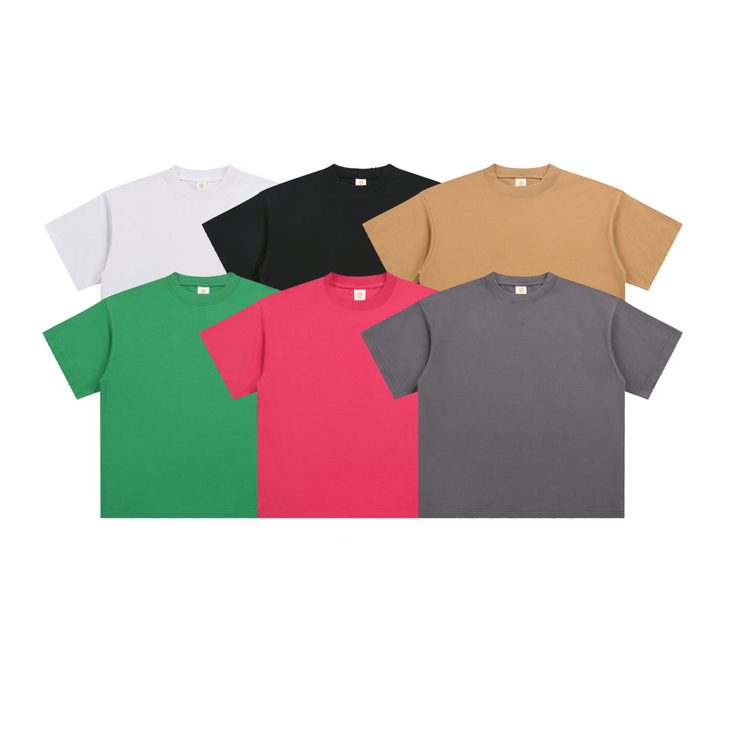 T-shirt Manufacturer High Quality Custom Design Summer Heavyweight Pure Color Wholesale Fashion Heavy Cotton Personalized Tshirt