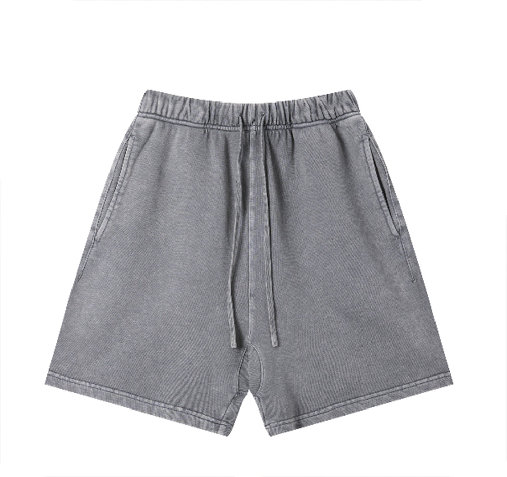 Customized Loose Fitting Cotton Casual Brand Shorts Heavy Duty Washing Distressed Loose Five Inch Shorts Free Sample Shorts