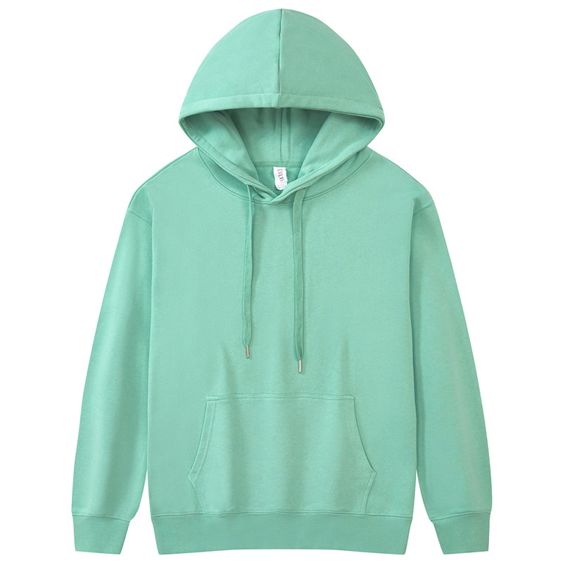 Wholesale Pure Cotton Loose Fitting Slightly Dropped Shoulder Hooded Pullover Hoodie Customize Your Own Exclusive Design