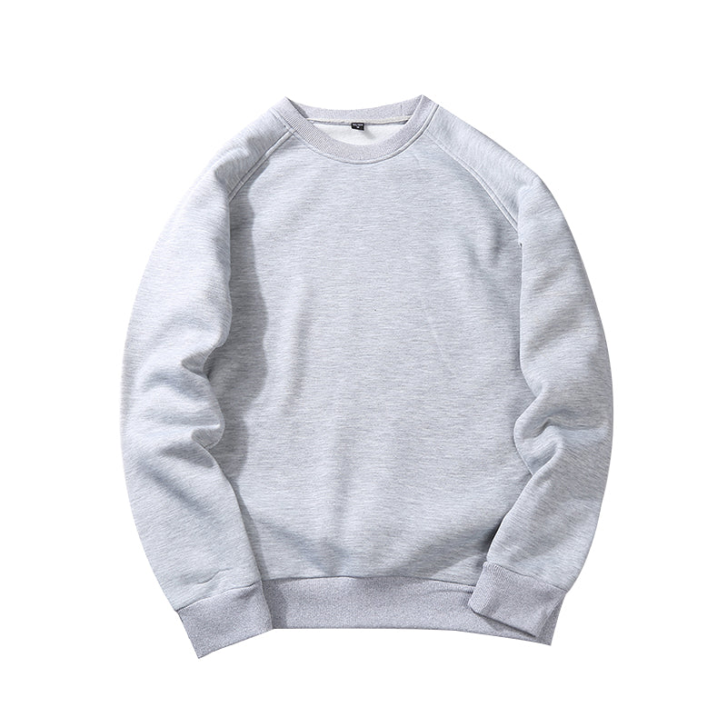 Loose Heavyweight 100% Polyester Round Neck Pure Color Fleece Streetwear High Quality Blank Pullover Custom Patchwork Hoodie