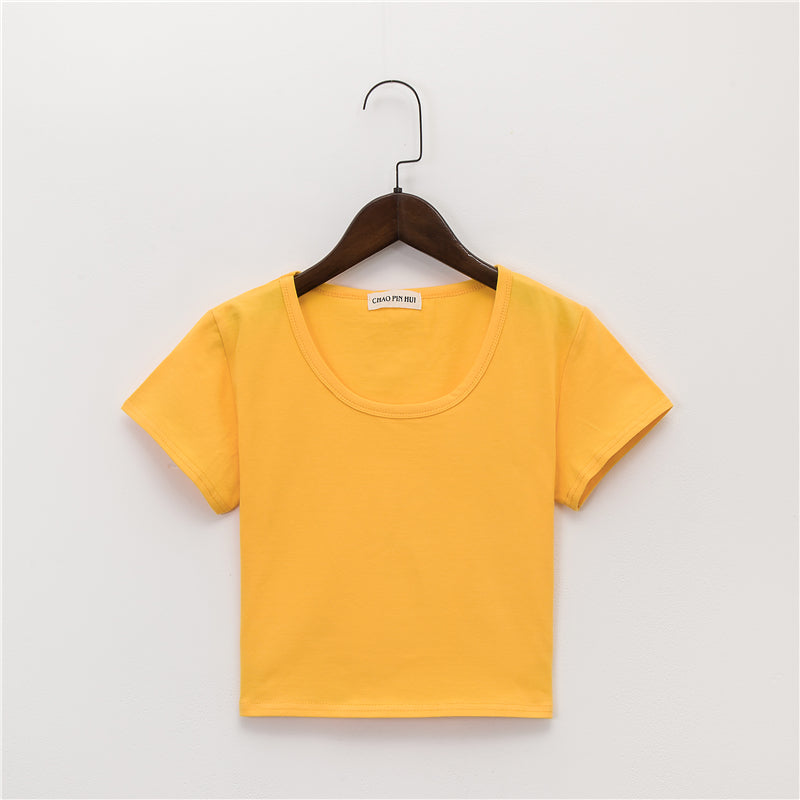 Oem Brand Tshirt Printing Custom logo High Quality Crop Top T-shirt Pattern Design Free Sample Plain in Bulk Summer Casual Style