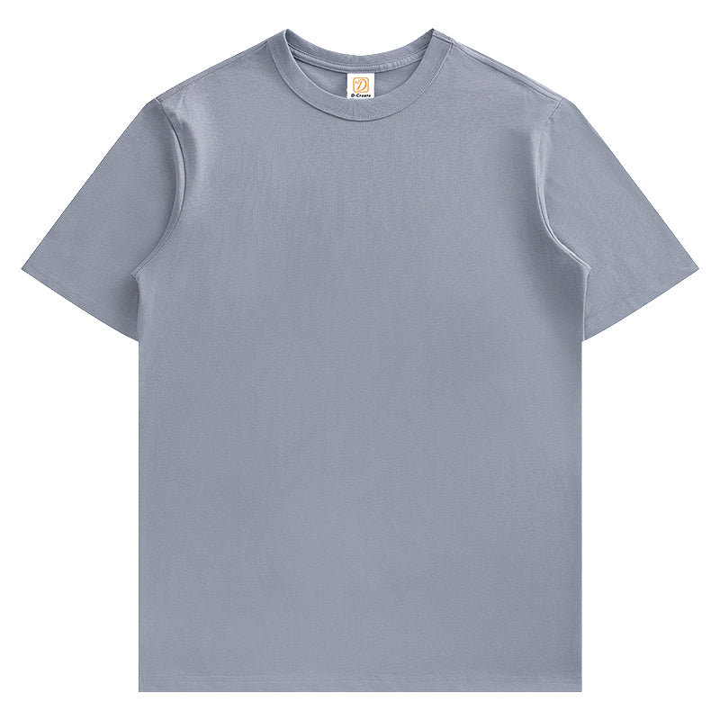 100% Cotton 210g Heavyweight Tshirts Blank Summer Short Sleeve New Design Pure Color Streetwear t Shirt for Men High Quality