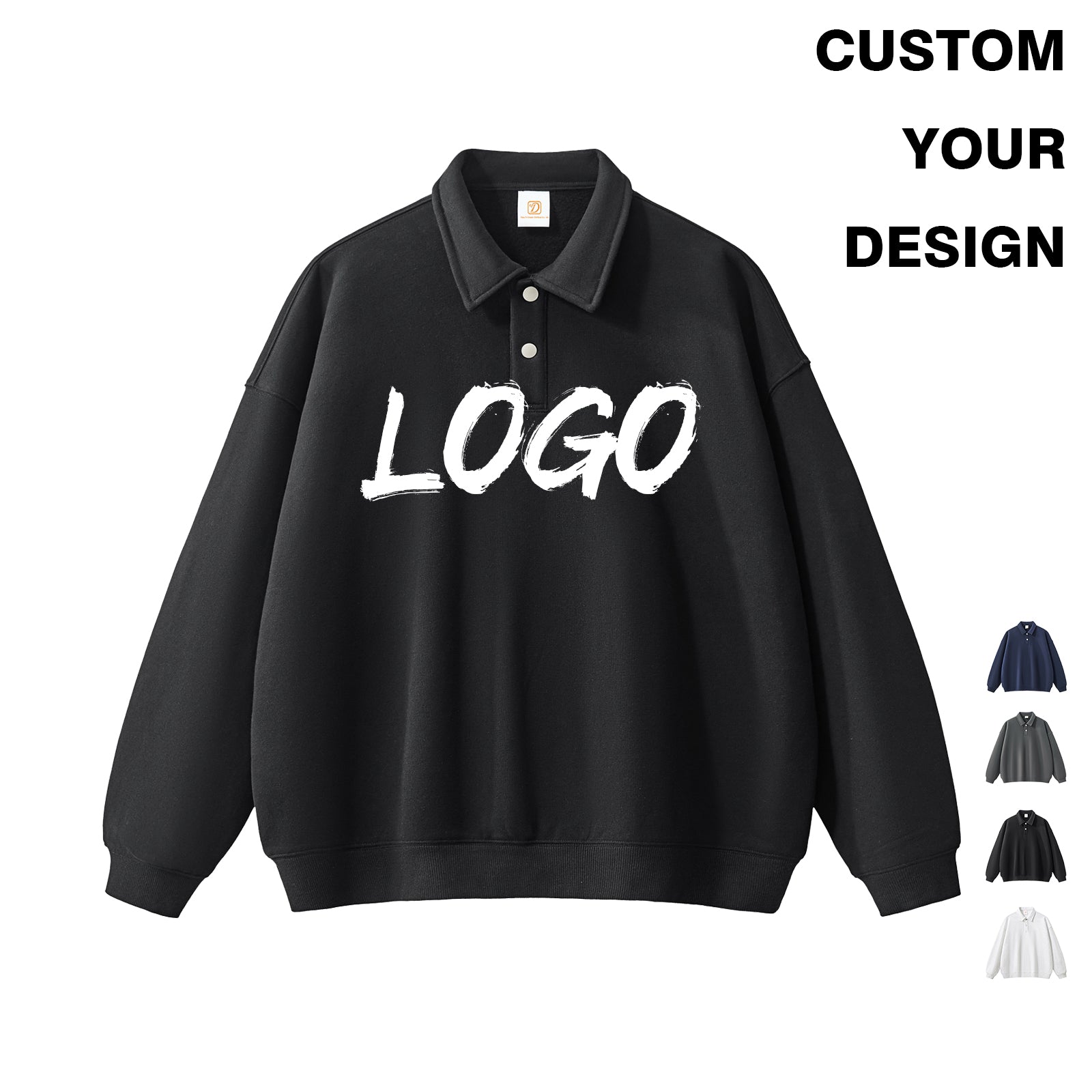380g Custom Hoodies Streetwear High Quality Blank Stand Collar Embroidery Fashion Wholesale Mens Hoodies and Sweatshirts