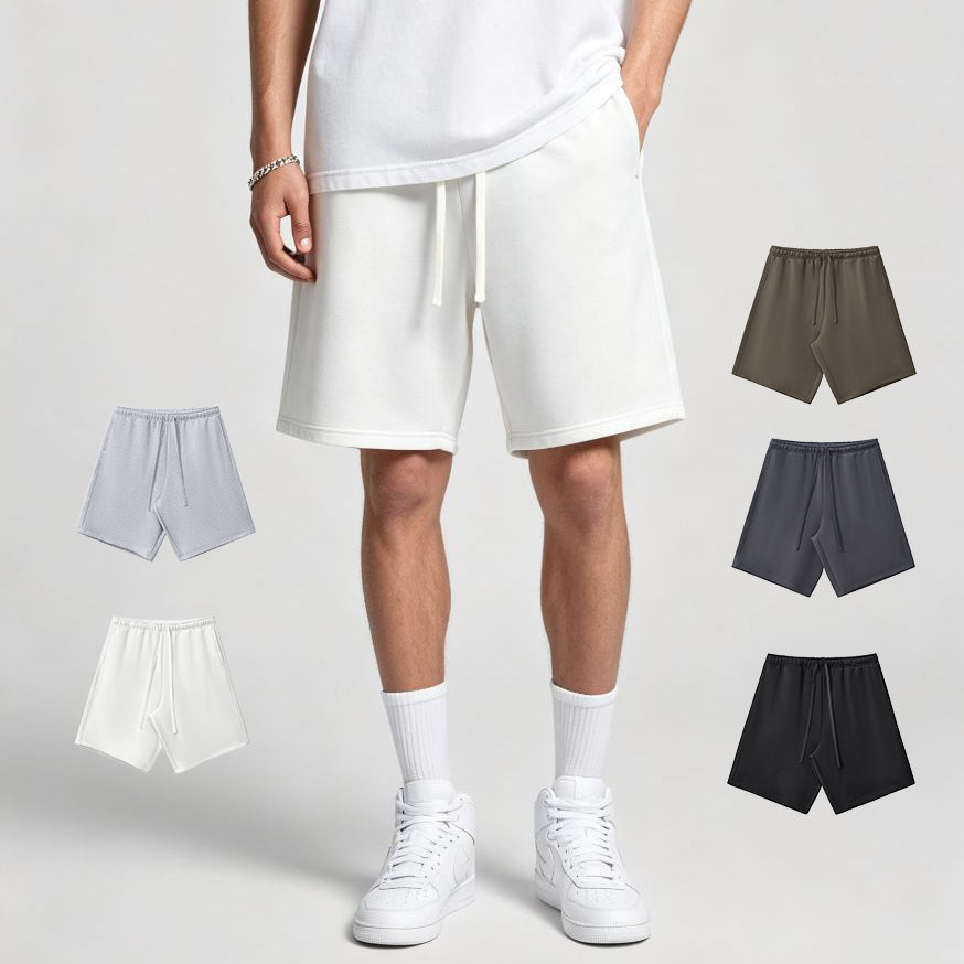 OEM Hot Selling Shorts Men's Blank Custom Puff Printing Fleece Heavyweight Shorts High Quality Streetwear Wholesaleplain Shorts