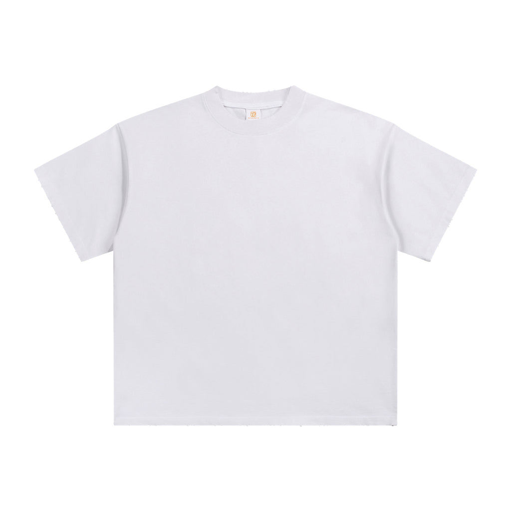 Custom Logo T-Shirt Heavyweight Streetwear High Quality Design Embroidery logo Broken Casual Short Sleeve t Shirt for Men