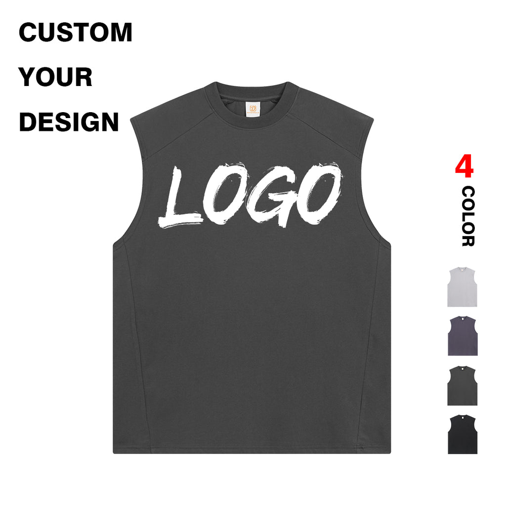 Wholesale Clothing Custom logo Tshirts Sport Puff Printing High Quality Streetwear Round Neck Screen Print Plain Men's T-shirts