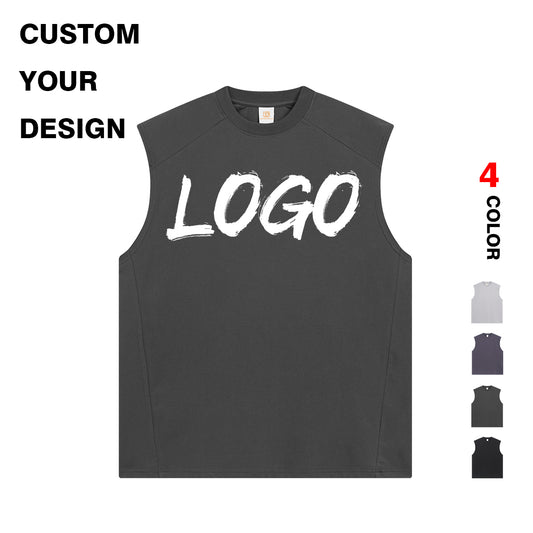 Wholesale Clothing Custom logo Tshirts Sport Puff Printing High Quality Streetwear Round Neck Screen Print Plain Men's T-shirts