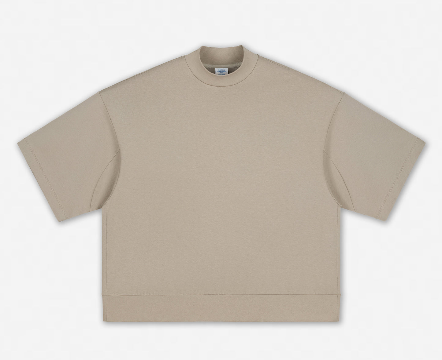 Customized T-shirt Wholesale Heavy Duty High Neck Men's Short Sleeved Boxy Style with Dropped Shoulders and Ribbed Hem Summer