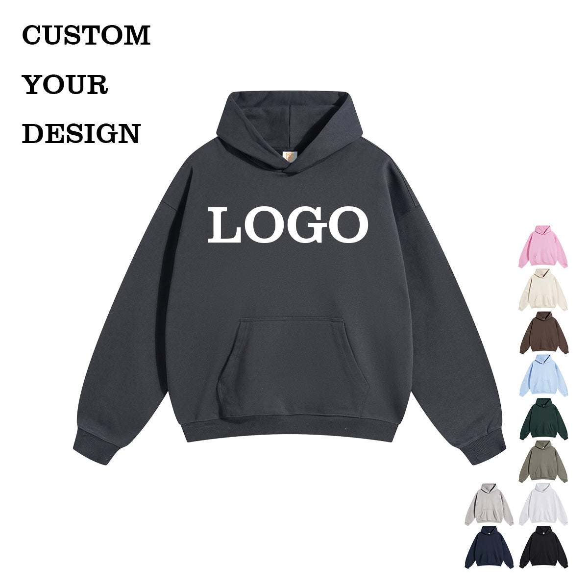 Manufacturer Hoodies Custom New Design Distressed Embroidery High Quality Streetwear Fashionable Wholesale Hoodies Puff Print