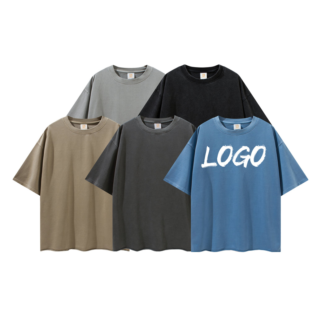 Oversized Tshirts Wholesale Custom Print Printer Acid Washe 100% Cotton Fashion High Quality Streetwear t Shirt for Men
