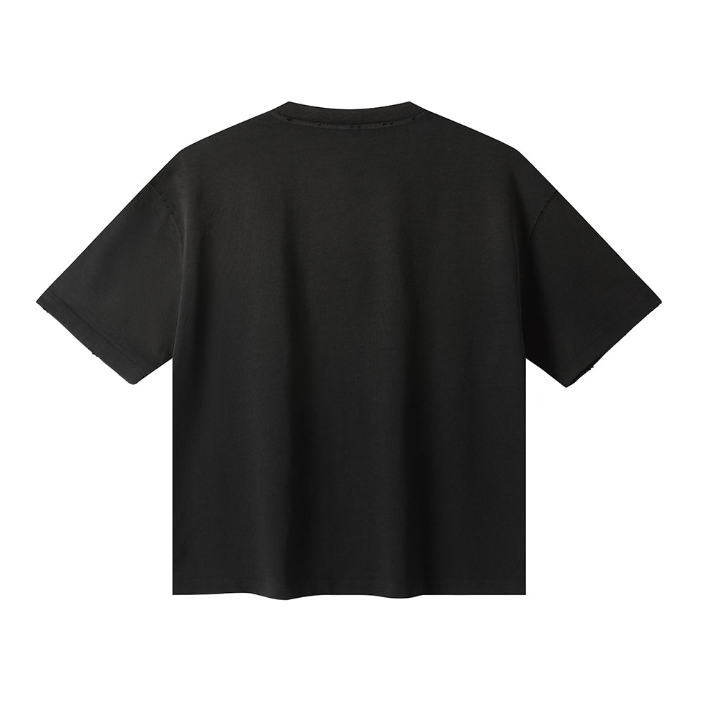Wholesale t Shirt Streetwear High Quality Custom logo Puff Printing Tshirt Comfortable Design Heavy Cotton Round Neck T-shirts