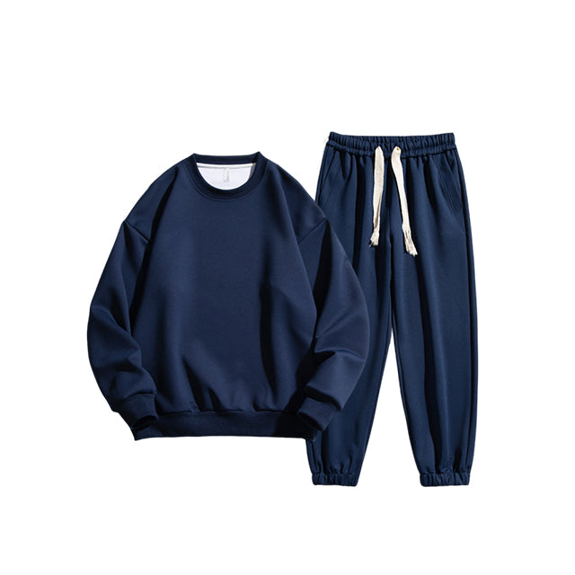 Oversized Streetwear Sweatpants and Hoodie Set Custom Distressed Embroidery High Quality Crewneck Wholesale Hoodies Suit